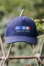 Marine Blue Cap with Climate Stripes