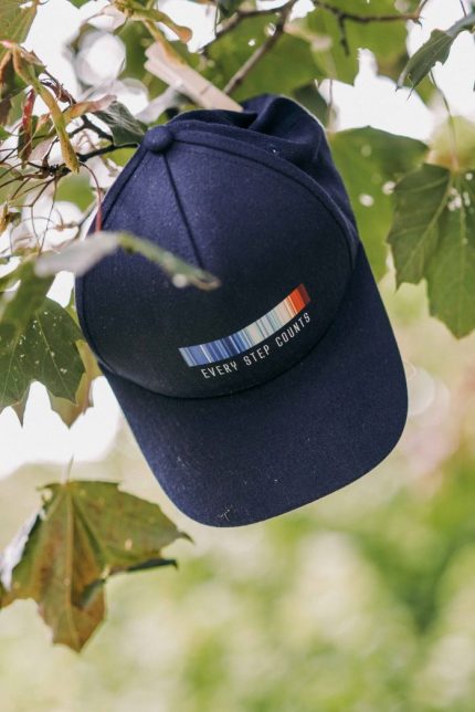Marine Blue Cap with Climate Stripes